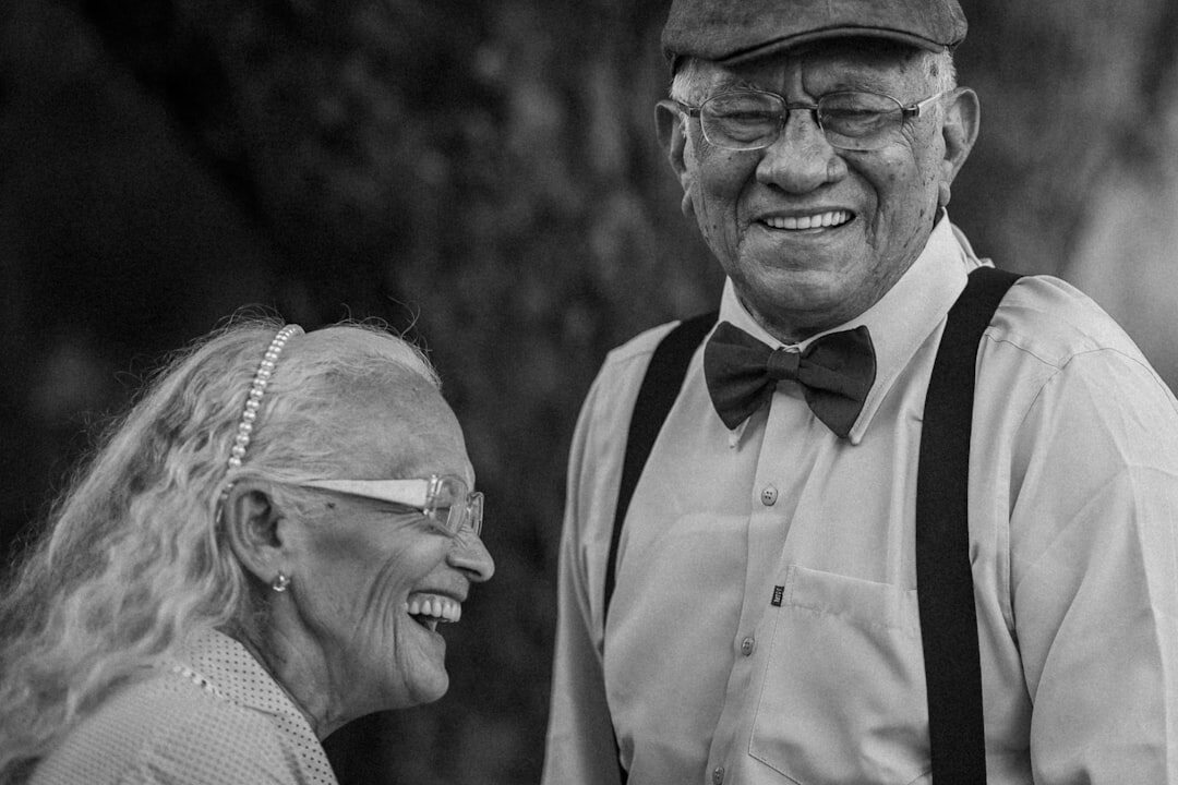 seniors laughing at event