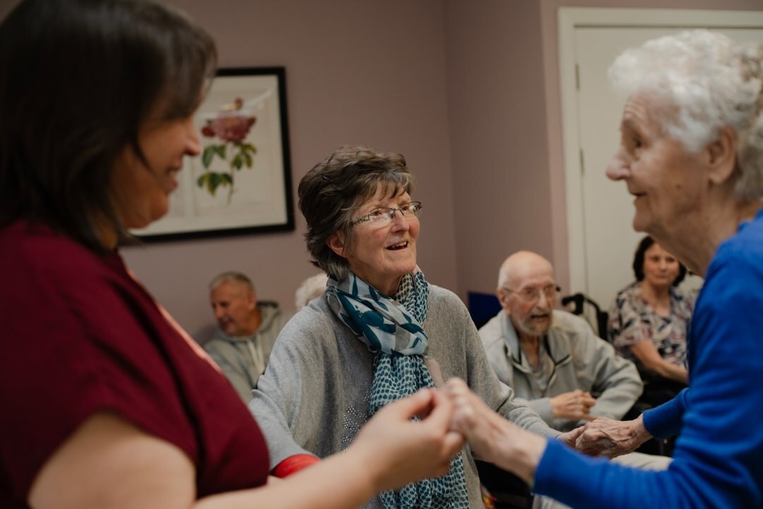 seniors dancing together